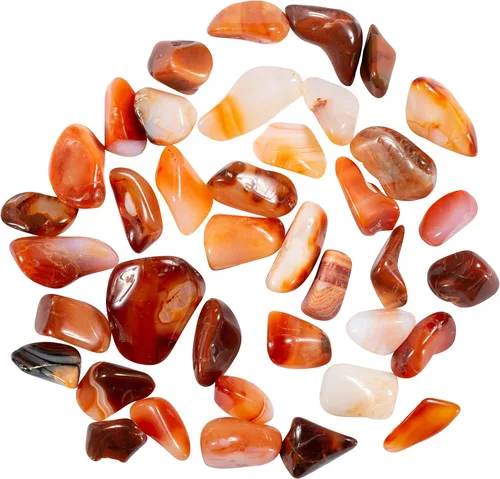 Vista 2 de Piedras pulidas, cornalina, 1/2 libra, cristales a granel, piedras curativas, regalos espirituales para mujeres, reiki, chakra, brujería, yoga