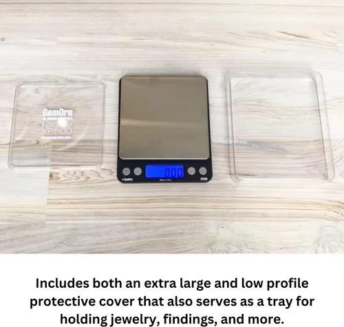 Vista 4 de GemOro Platinum XP500 - Báscula de bolsillo Jewelers, báscula portátil de encimera con precisión duradera, herramienta digital precisa con lectura