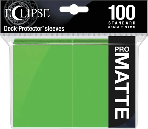 Vista 12 de Ultra Pro E-15616 Eclipse Standard Matte Sleeves 100 Pack-Apple Red
