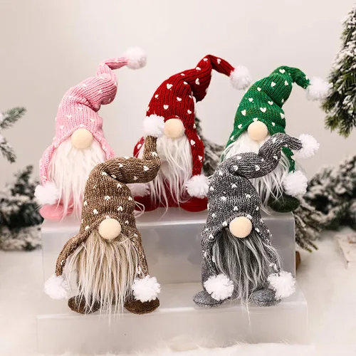 Vista 3 de Adorno de Elfo de Navidad, Adornos de Navidad, Regalos para el Día de Acción de Gracias, Gnomos Suecos de Felpa, Nisse, Tomte, Figuritas de Muñeca
