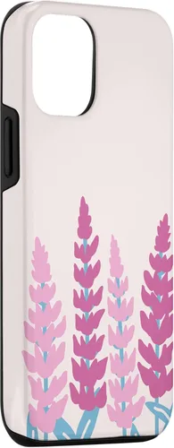 Vista 3 de iPhone 14 Lindo altramuz polyphyllus flor púrpura planta floral para mujeres caso