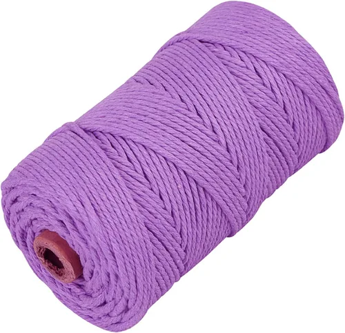 Vista 21 de Cordón de algodón para macramé, hilo torcido de 4 capas, cuerda de algodón natural, suministros perfectos de macramé, para hacer soportes colgantes