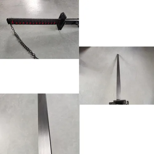 Vista 5 de Kurosaki Tensa Zangetsu Samurai Espada Katana Anime para Cosplay, Colección