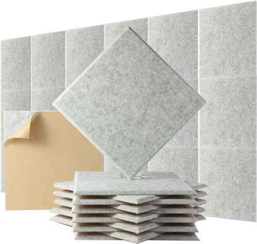 Vista 10 de Paneles de pared acústicos Durbles - Azulejos de cancelación de ruido para estudio en casa y oficina - Insonorización de calidad - Paneles de espuma