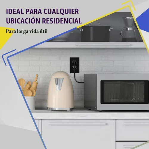 Vista 5 de ENERLITES Receptáculo dúplex, tomas de pared eléctricas resistentes a manipulaciones, grado comercial, 15A 125V, autoconectado, 2 polos, 3 cables