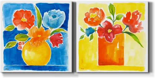 Vista 36 de Renditions Gallery Arrangement of Spring I - Arte de pared, decoración en lienzo de alta calidad con envoltura de galería, listo para colgar, 10