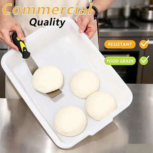 Vista 7 de Paquete de 3 cajas para probar masa de pizza, caja para probar masa de pan y contenedor de masa con tapa, libre de BPA Cajas de levantamiento