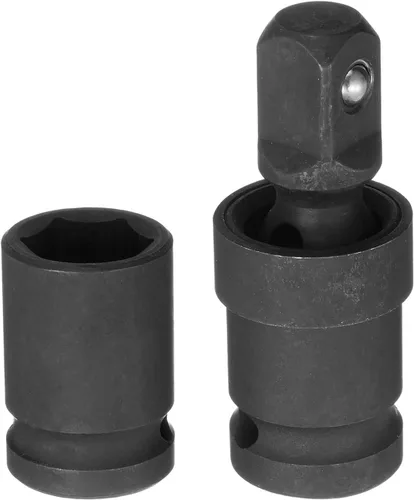 Vista 8 de HARFINGTON Zócalo poco profundo de impacto de 0.591 in de acero CR-MO con adaptador de enchufe giratorio universal de 360 grados