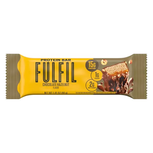 Vista 8 de FULFIL Chocolate Hazelnut Protein Bars, 15g Protein, 1.41 Ounce (Pack of 72)