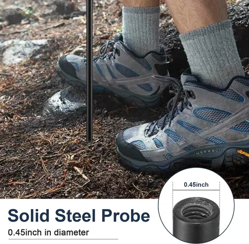 Vista 11 de Sonda de varilla de suelo, herramienta localizadora de tanque séptico de metal de 48 pulgadas, varilla de sondeo de suelo para compactación