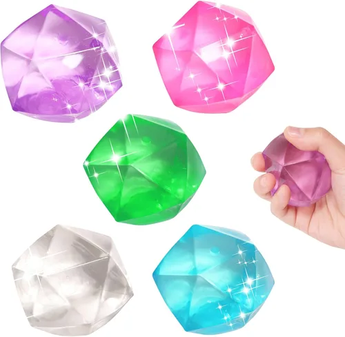 Vista 12 de 2 paquetes de cubos de estrés, pelotas de estrés flexibles para adultos y niños, juguete para aliviar la ansiedad, forma cuadrada con relleno