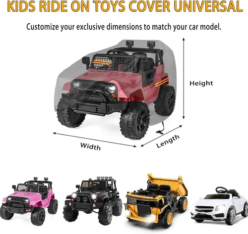 Vista 2 de Kids Ride On Car Cover for Little Tikes Cozy Coupe Princess 2009-2026, Water Resistant Outdoor Protection Cover for Electric Ride On Toys, Dust