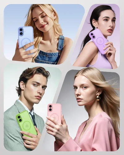 Vista 162 de TOCOL Funda para iPhone 11, compatible con Magsafe, protección completa de cámara, imanes integrados, protección contra caídas, funda translúcida