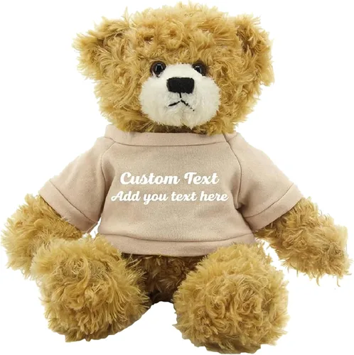 Vista 15 de Oso Brandon beige personalizado – Juguete de peluche personalizado de 12 pulgadas – Regalo perfecto de oso personalizado para graduación, San