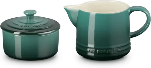 Vista 2 de Le Creuset Stoneware Signature, Artichaut Cream & Sugar Set, Crema: 10.1 fl oz, Azúcar: 8oz