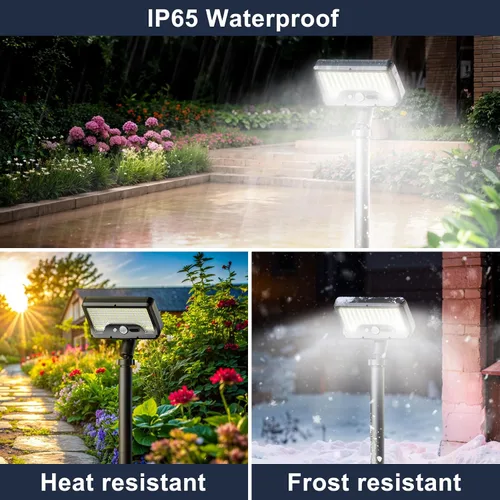 Vista 5 de Tryme Luces Solares con Sensor de Movimiento para Exteriores Impermeables 92 LEDs Luces Brillantes para Senderos con Ángulo Ajustable y 3 Modos