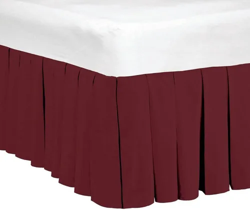 Vista 6 de Home Soft Things Falda de cama clásica de microfibra con volantes, diseño elegante de microfibra sólida envolvente con caída de 14 pulgadas, ropa