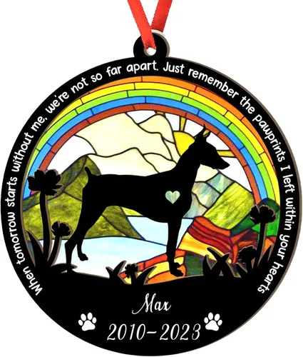 Vista 104 de Adorno personalizado para atrapasoles de sabueso afgano, adorno de Navidad de sabueso afgano, regalo para perro amante, sabueso afgano conmemorativo