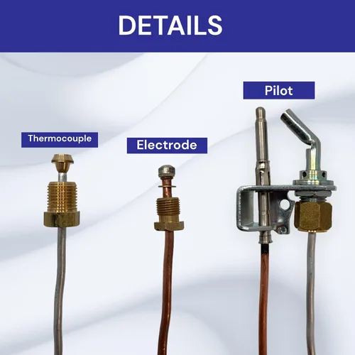 Vista 3 de Conjunto de calentador de agua universal de 16 pulgadas, quemador piloto de termopar, perfecto para AO Smith, Rheem, Bradford White, Suburban, y más