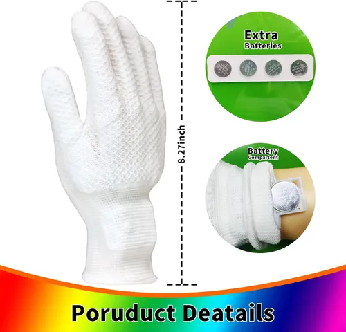 Vista 6 de Juguetes para edades de 8 a 13 años y juguetes para niños de 7 años en adelante, guantes LED para niños, guantes rave, 12 colores, Halloween