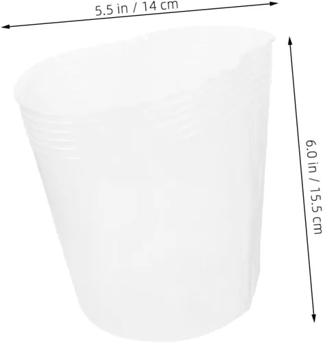 Vista 2 de BESPORTBLE 10 piezas de plástico transparente para macetas de interior y exterior, cestas de repuesto para plantas de jardín de 6.10 x 5.51 x 5.51