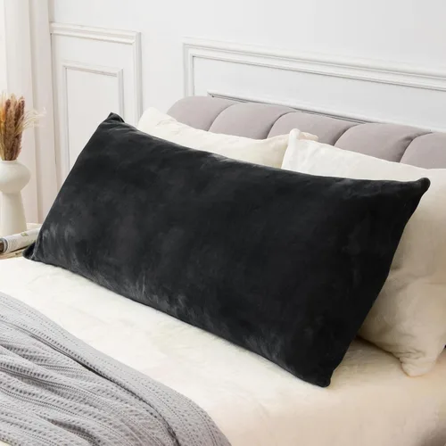 Vista 24 de BEDELITE - Juego de 2 fundas de almohada de vellón y franela estándar, supersuaves, con cierre, acogedoras, de terciopelo mullido, para todas