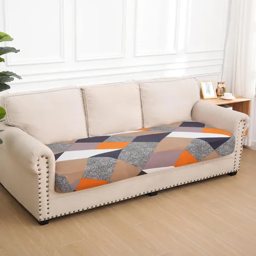 Vista 137 de hyha Fundas de cojín de sofá estampadas, fundas de sofá florales lavables para sofás con 2 cojines, fundas de cojín de patrón elástico para muebles