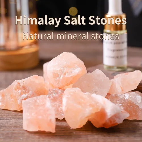 Vista 2 de Difusor de aceite esencial de piedra de sal del Himalaya, juego de regalo de aceite esencial de lavanda, difusor de aromaterapia natural