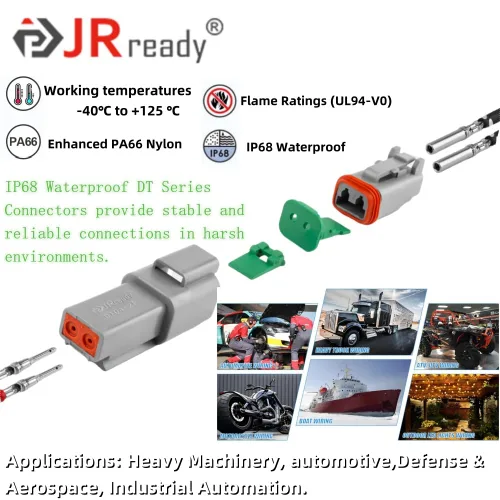 Vista 7 de JRready Kit de conectores DT de 409 piezas con herramienta de crimpado de barril abierto Deutsch - DW5003 IP68 conectores Deutsch impermeables