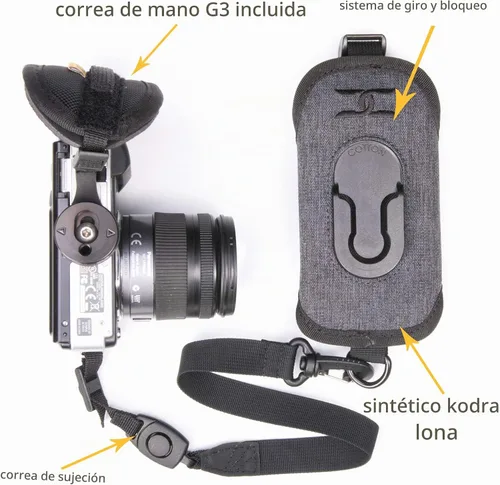 Vista 2 de Cotton Carrier CCS G3 Sistema de arnés de cámara para una cámara, gris, CCS G3 Strapshot