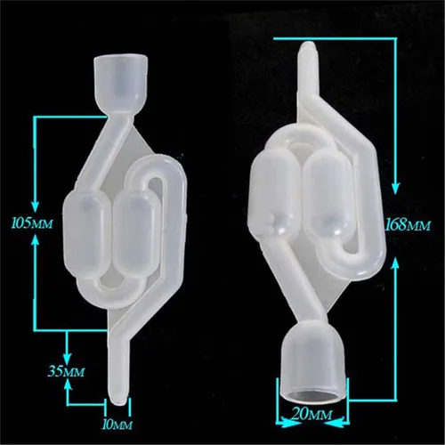 Vista 3 de Airlock plástico de la burbuja que elabora la esclusa para la fabricación de cerveza y vino