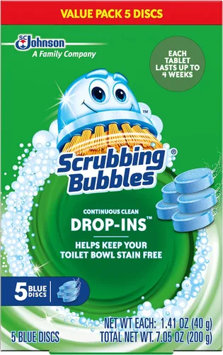 Vista 2 de Scrubbing Bubbles Paquete de limpieza de inodoro con tabletas de limpieza continua y Mega Spray Espumador de Ducha