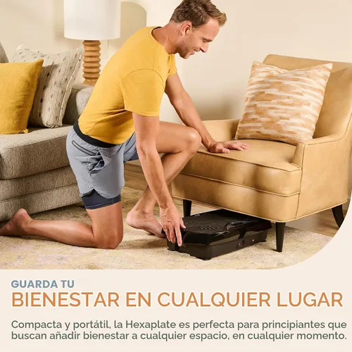 Vista 7 de Lifepro HexaPlate - Máquina de ejercicio con placa de vibración con puntos de acupuntura magnéticos y 9 ajustes preestablecidos, máquina
