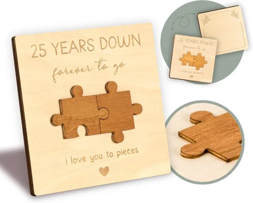 Vista 7 de WOODAMORE Tarjeta de regalo de aniversario de 10 años para él y esposo, regalos de madera para el décimo aniversario de boda, tarjetas de feliz 10