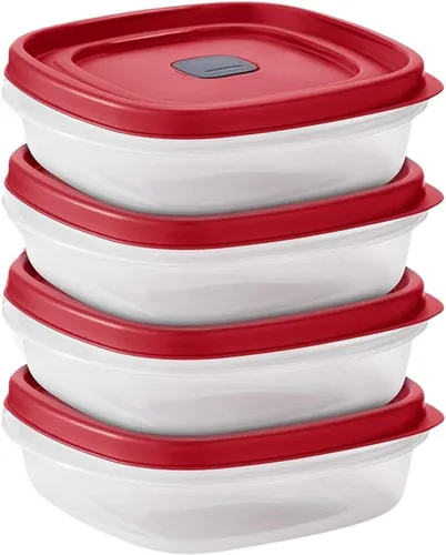 Vista 3 de Tribello Recipiente de almacenamiento de alimentos para 5 tazas con tapa ventilada, plástico sin BPA, apto para microondas, lavavajillas