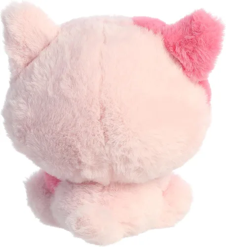 Vista 4 de Aurora Encantador gato lenticular enamorado de peluche – Cambio de color – Juego interactivo – Rosa 6 pulgadas