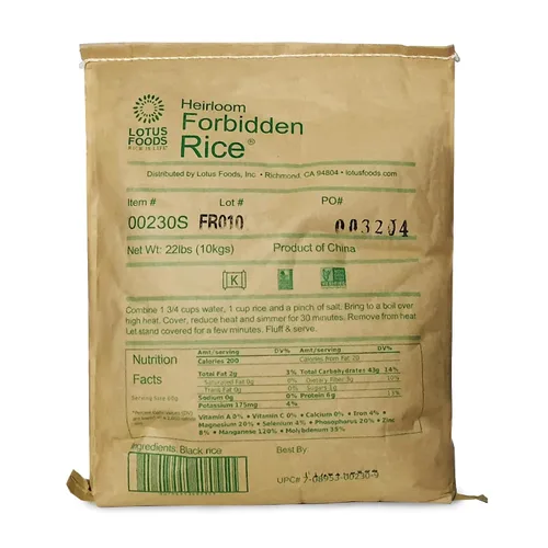 Vista 8 de Lotus Foods Heirloom Forbidden Rice, arroz negro, bolsa de 15 onzas (paquete de 6) Grano entero, sin OMG, vegano
