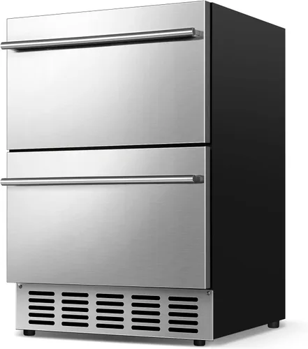 Vista 29 de FoMup Refrigerador de vino con 12 botellas, pequeño refrigerador de vino independiente con control de temperatura digital de bloqueo de seguridad