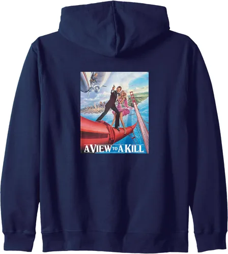 Vista 6 de Official James Bond 007 Sudadera con capucha con cremallera A View To a Kill, Negro