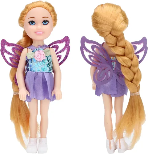 Vista 2 de ONEST 10 juegos de mini muñecas de 5 pulgadas con ropa de muñeca, trajes para fiestas, accesorios para muñecas