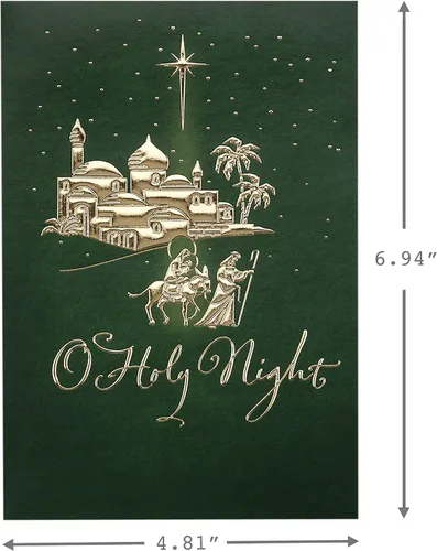 Vista 6 de Hallmark Image Arts - Surtido de tarjetas de Navidad religiosas en caja (4 diseños, 24 tarjetas de Navidad con sobres)