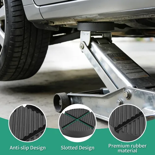 Vista 10 de Almohadilla de goma universal para gato de piso, almohadilla para elevador de vehículo, adaptador con ranura y protector de soldadura de pellizco 1