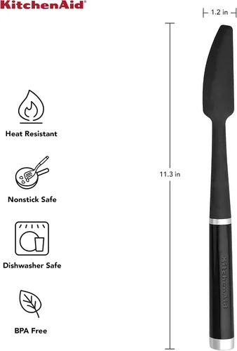 Vista 2 de KitchenAid Espátula clásica para frascos, talla única, color negro