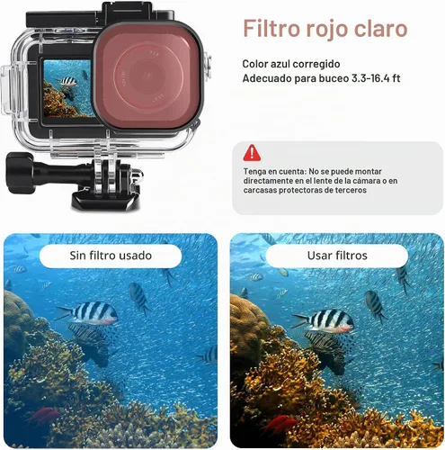 Vista 4 de Kit de filtro de buceo FitStill para DJI OSMO Action 5 Pro/4/3