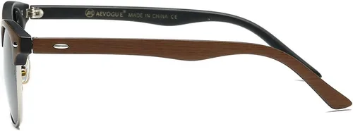 Vista 36 de AEVOGUE Gafas de sol polarizadas para mujeres y hombres semi marco retro gafas de sol AE0369