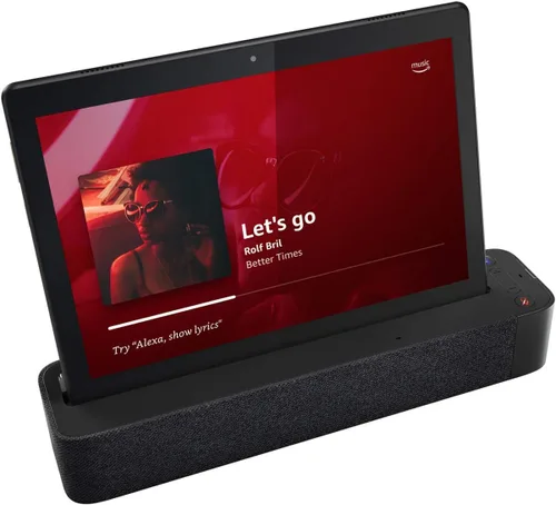 Vista 3 de Lenovo Smart Tab M10 HD Tablet Android de 10.1 pulgadas de 16 GB con base de carga habilitada para Alexa incluida, Android Pie, ZA510007US, negro