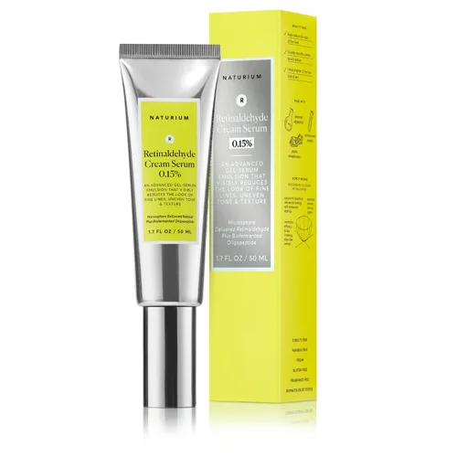 Vista 9 de Suero de Crema de Retinaldehído Naturium 0.05%, Cuidado Facial y de la Piel Antienvejecimiento Avanzado y Suavizante, 1.7 oz