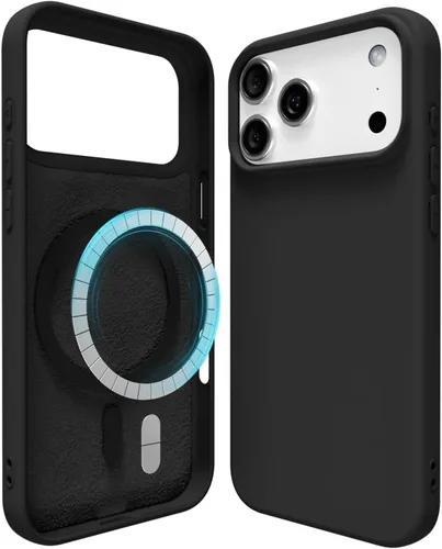 Vista 45 de oakxco Funda de silicona para iPhone 13 Mini/ 12 Mini magnética, compatible con carga inalámbrica Magsafe, goma delgada y suave, cubierta protectora