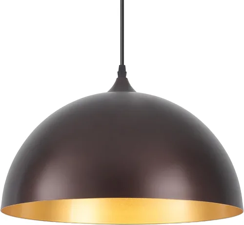 Vista 10 de Luces colgantes negras de 15.7 pulgadas para isla de cocina, lámpara colgante industrial grande dorada para interiores, para comedor, dormitorio