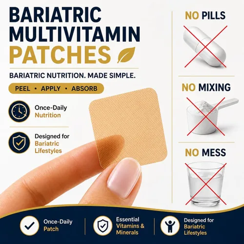 Vista 7 de Parches multivitamínicos bariátricos, suministro para 30 días, 30 parches diarios, vitamina B12, complejo B, folato, cromo, vitamina C y vitamina E
